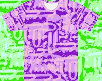 Lilac Inferno full print Cotton crew