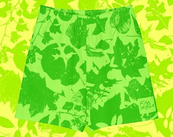 Reflecting Pool Green (95% Cotton) Long Shorts