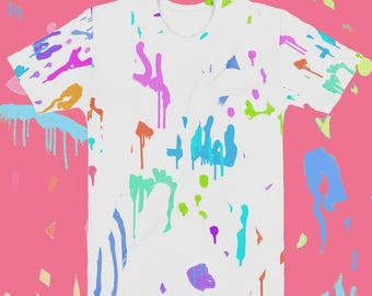 Raggedy Drip Full Print cotton crew