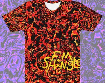 Demon Battle full print Cotton crew