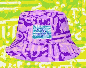 Lilac Inferno reversible bucket hat