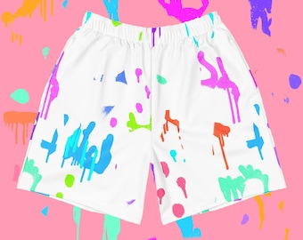 Raggedy Drip LONG Athletic Shorts All-Over Print