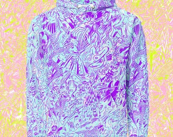 Sketchy Cotton Hoodie (95% Cotton!) Hoodie (PS I'd order a size larger than normal!)