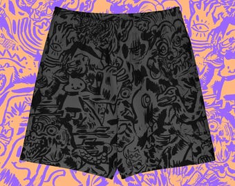 Midnight Battle (95% Cotton) Long Shorts