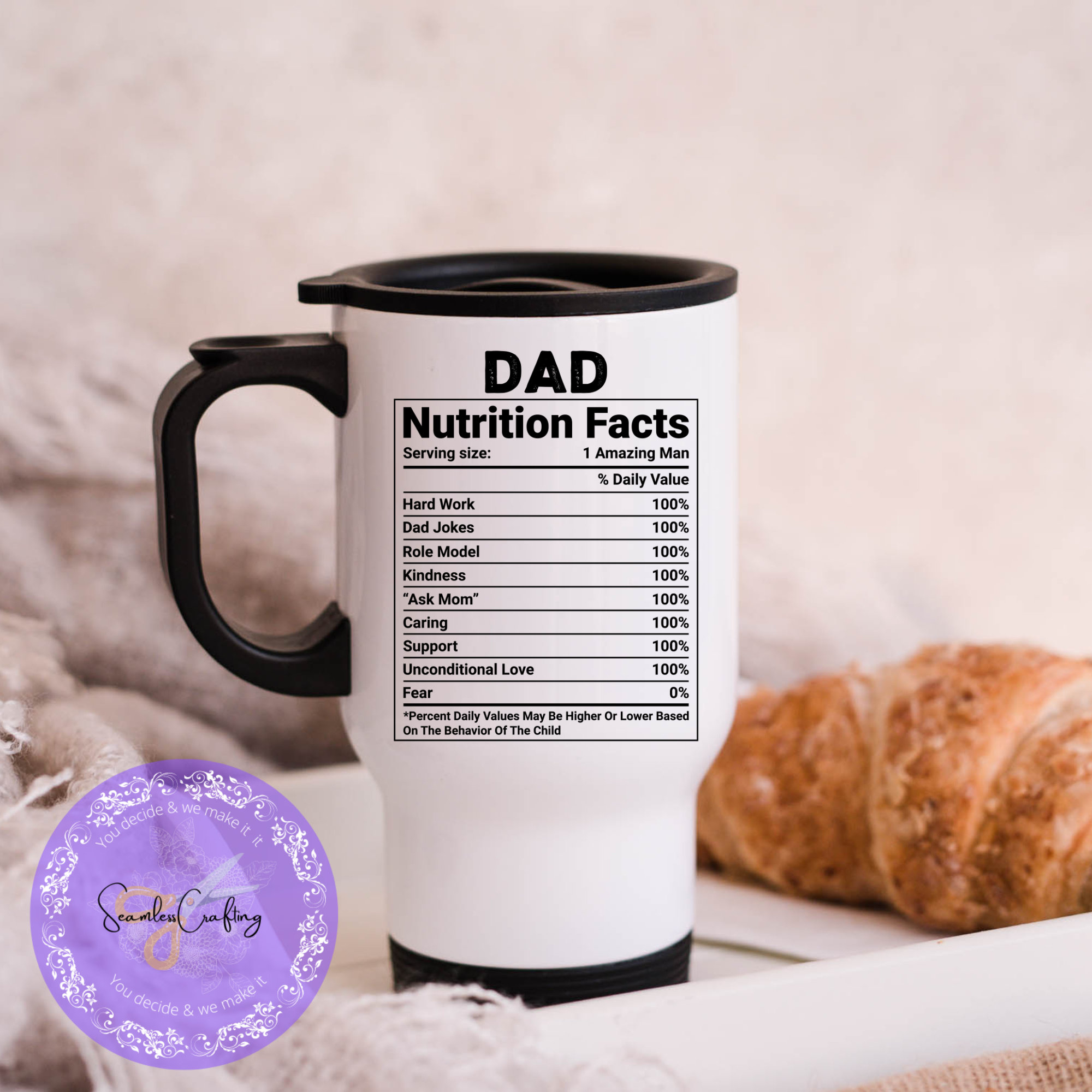 Personalised Dad Travel Mug,father's Day Gift,daddy Mug Gift, Gift for Him,  Dad Nutrition Fact,present for Dad,pop Travel Mug,dad Funny Mug - Etsy