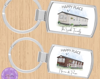 Personalized Static Caravan Keyring: Custom Campervan Gift