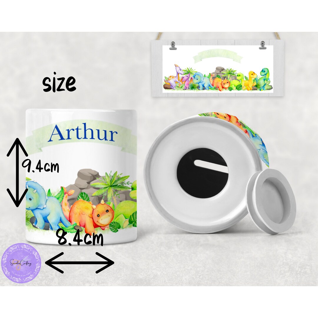 Personalised Dinosaur Money Box for Boys Piggy Bank for Kids Etsy