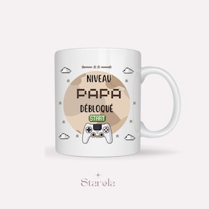 MUG Papa gamer "Niveau papa débloqué"- Annonce grossesse - cadeau futur papa