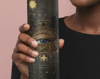 The Eye of Ra Tumbler: Egyptian Mythology Stainless Steel Travel Mug