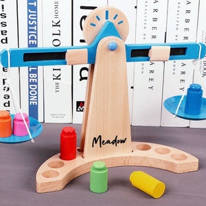 Kids Balance Scale Includes 20 Weights Math Learning Game for Preschool Toy