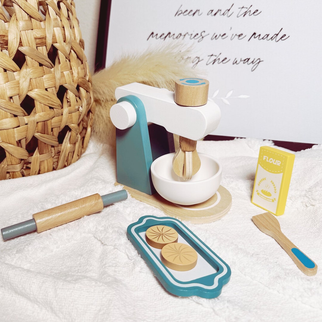 Personalized Wooden Stand Mixer Toy,pretend Play Game for Children, Kids Wooden Kitchen