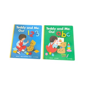Vintage Brimex Teddy and Me ABC 123 Board Books Set (1985)