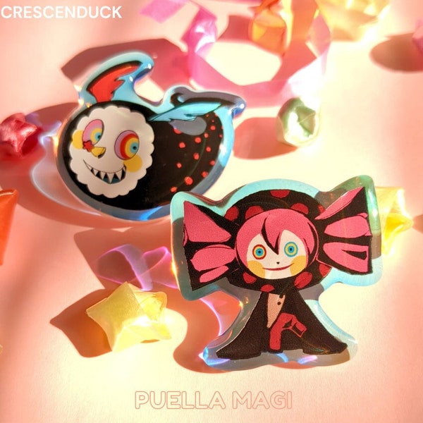 Madoka Magica Charlotte Bebe Rainbow Acrylic Pins