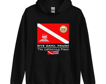 Dive Oahu, Hawaii Hoodie - The Gathering Place