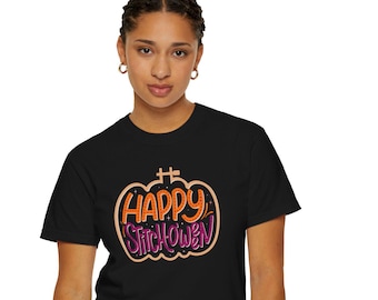 Glückliches Stitchoween T-Shirt, Hexenkleid, Halloween, Geschenke für Halloween-Liebhaber, Komfortfarben T-Shirt