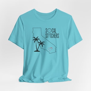 So Cal Stitchers, Black Font, Unisex Jersey Short Sleeve Tee