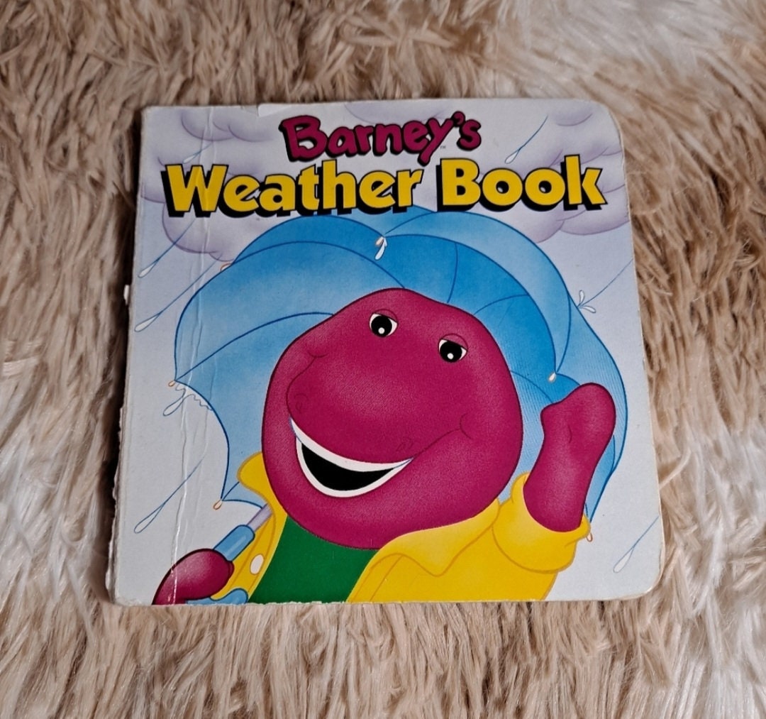 VTG 1995 Barney's Weather Book Board Book Etsy
