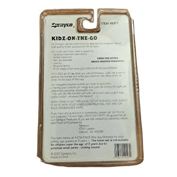 NIP VTG 2001 SPRAYCO Kidz On-The-Go Toothbrush Co… - image 2