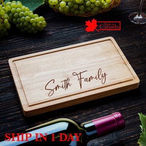 Bamboo Charcuterie Board, Engraved Engagement Present, Personalized Cutting Board Wedding Gift, Unique Valentines Day Gift, Bridal Shower.