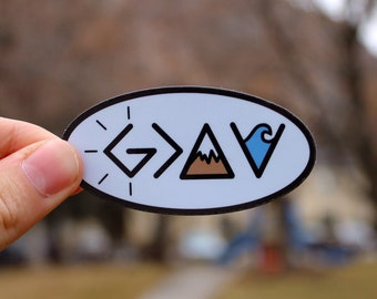 God Is Greater Than The Highs and Lows Sticker | Laptop Decal | Water Bottle | Decal | Vinyl | Water Proof | Wholesale | Bulk