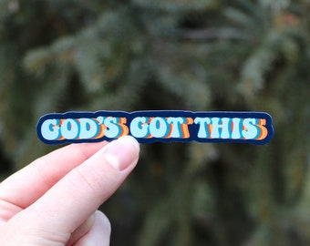 God's Got This Sticker | Waterproof Sticker | Religious | God | Jesus | Christian Sticker | Laptop Decal | Water Bottle Sticker