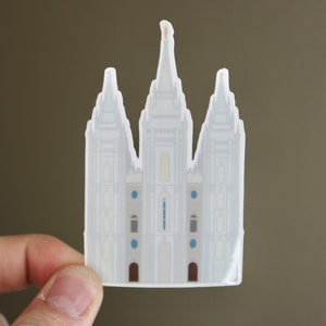 autocollant temple de Salt Lake City | Sticker pour ordinateur portable | Bouteille d'eau | Sticker temple SDJ | Temple de Salt Lake City | Vinyle | Preuve de l'eau | Commerce de gros | En vrac