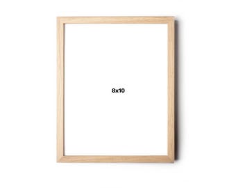 Hardwood Picture Frames - &quot;Rivington&quot; Ultra Thin Gallery Style - Maple, Oak, Ash - Standard and Custom Sizes - 1/2&quot; Face, 1 1/2&quot; Deep