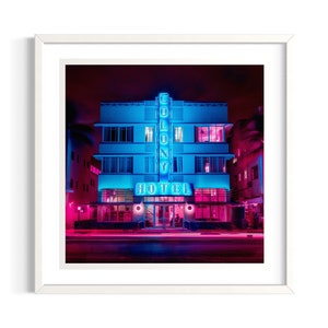 Colony Hotel - Miami, Fine Art Print, Florida, Neon