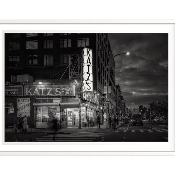 Katz's Deli - New York City, Fine Art Print, zwart-wit, New York Photography - New York City, NYC, Manhattan - Katz's Delicatessen