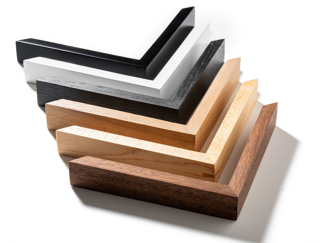 Hardwood Picture Frames Ultra Thin Gallery Style Standard Etsy