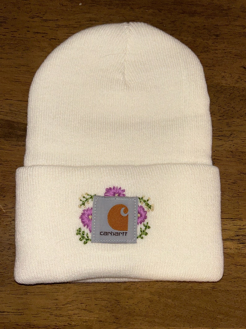 Hand Embroidered Carhartt Beanies Etsy