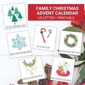 Druckbarer weihnachtlicher Adventskalender