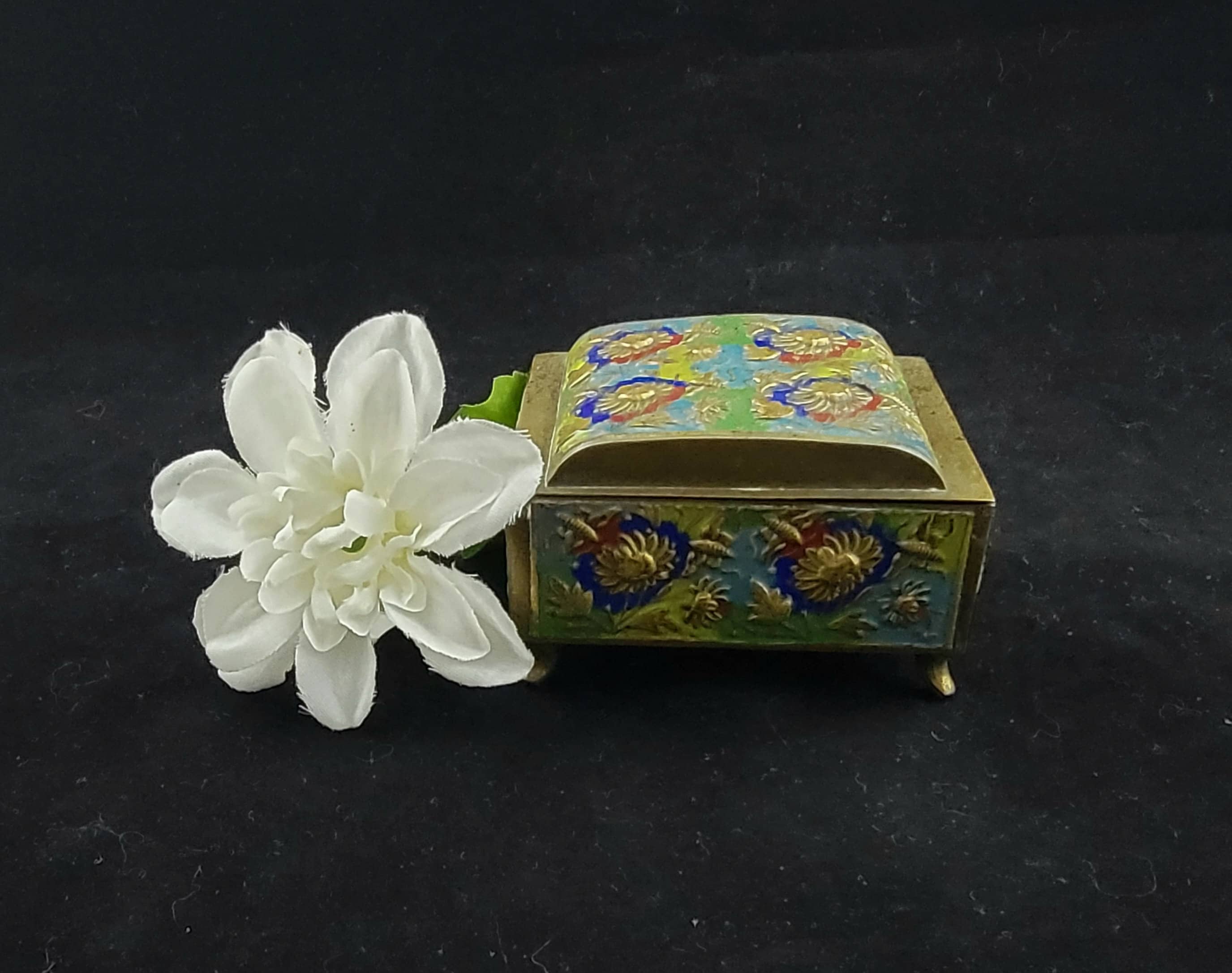 中国七宝焼きエナメルボックスアンティーク輸出宝石箱小物入れ - Etsy 日本