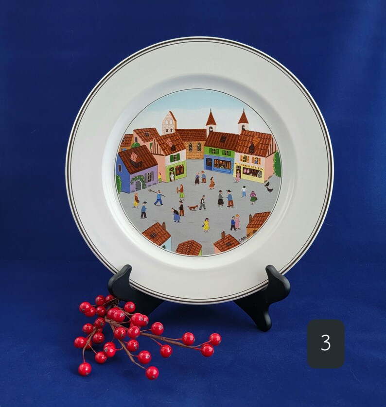 Vintage Villeroy and Boch Naif Christmas Plates Etsy