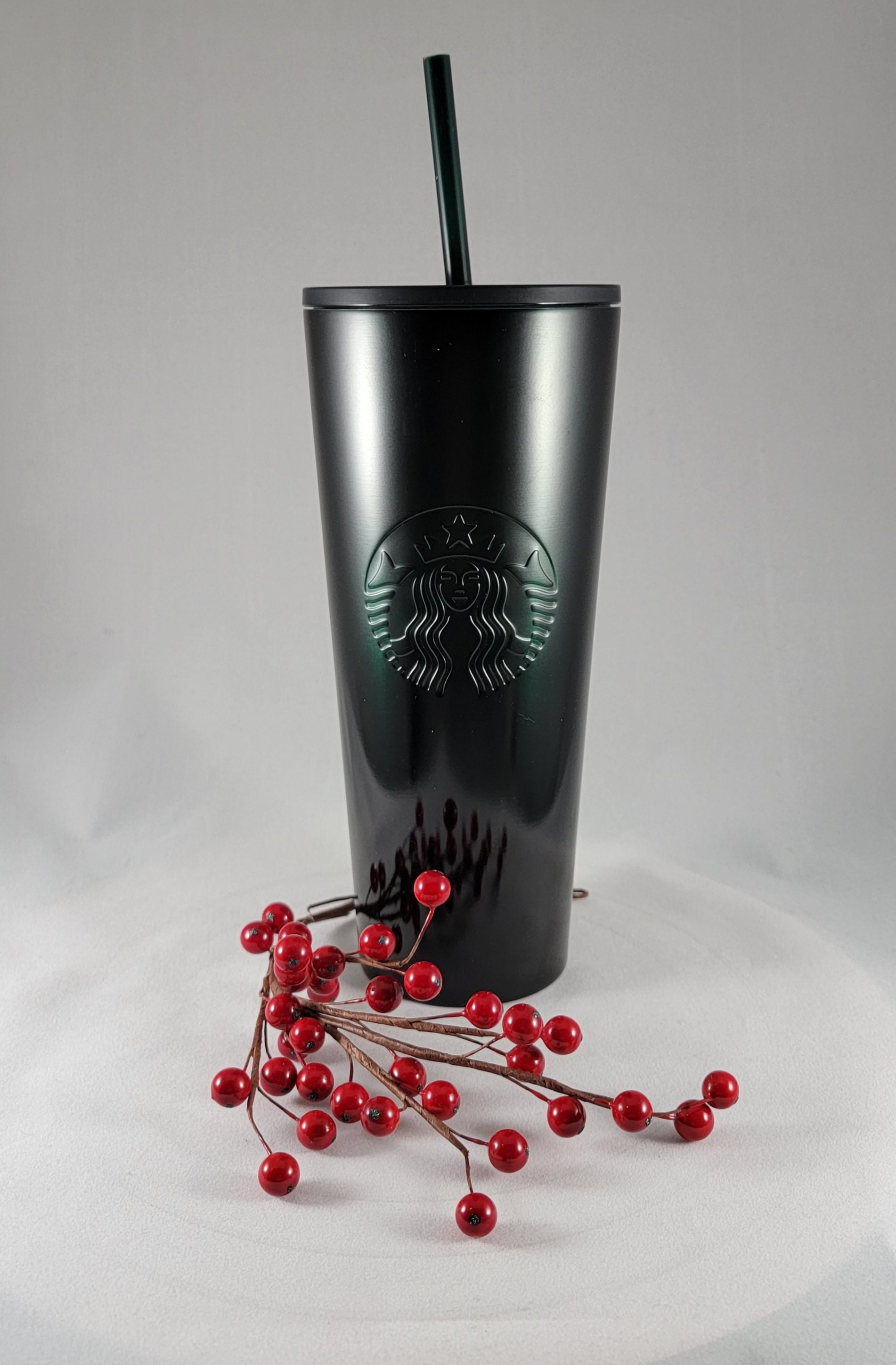 Starbucks Travel Tumbler Cup Matte Metal Stainless Steel Red