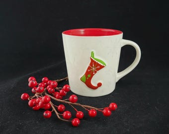 St Nicholas Square Christmas Mug: Extra Large Red Snowflake Coffee Mug -  Etsy