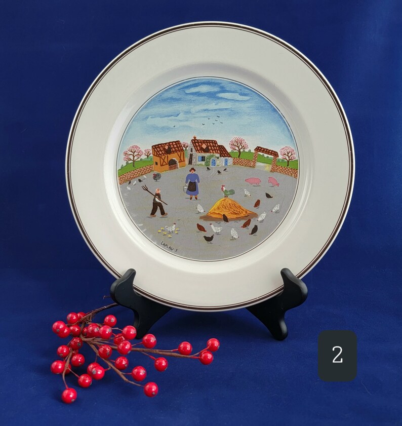 Vintage Villeroy and Boch Naif Christmas Plates Etsy