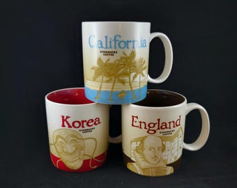 Starbucks Collector Series Mugs California, Korea, England excellent condition sold separately