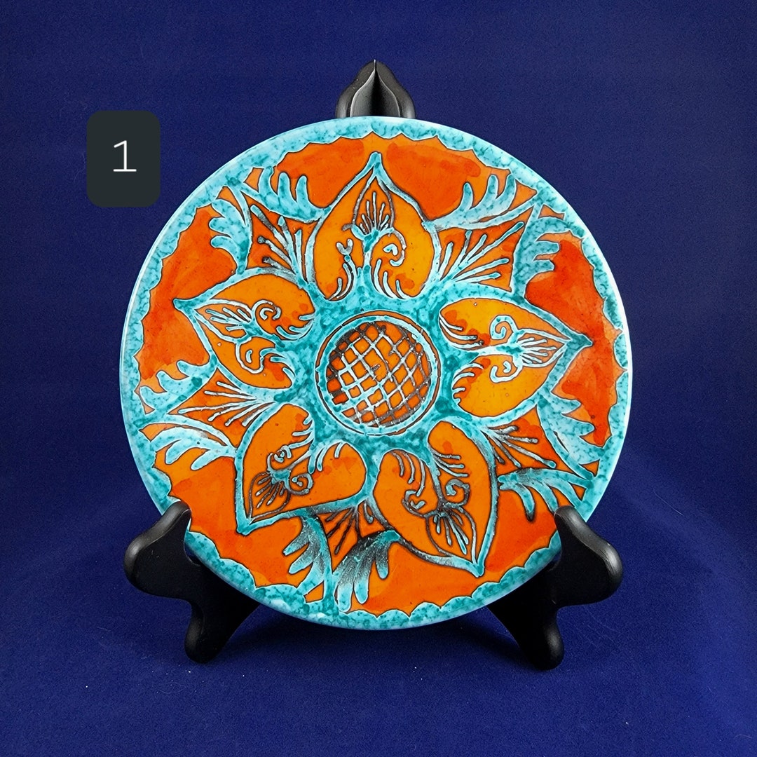 Vintage S Stephano Italy Ceramic Wall Plates Handpainted Etsy