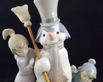 LLADRO リヤドロ \"The man\" #5713 Lladro 5713 THE SNOWMAN Pricing and Reference Guide