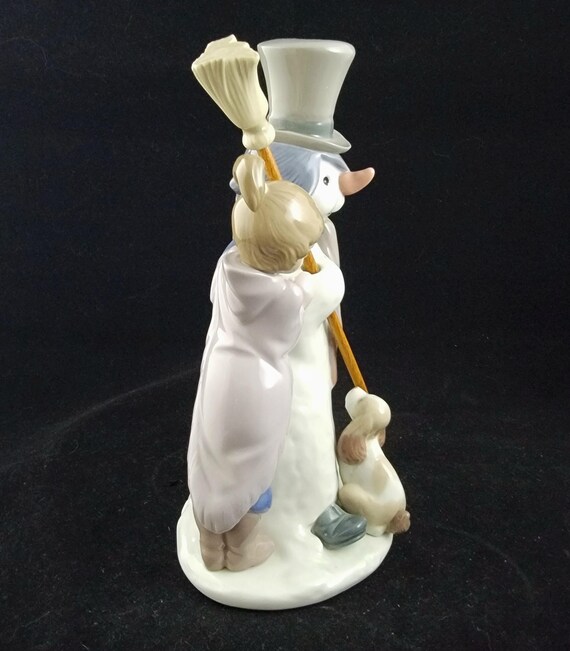 Lladro the Snowman #5713 Fine Porcelain Figurine With
