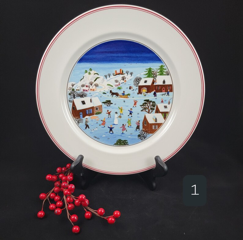 Vintage Villeroy and Boch Naif Christmas Plates Etsy