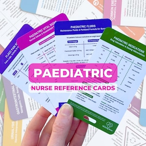 Paediatric Nurse Reference Cards, Nurse Midwife Reference Tool, Paeds RN, New Grad, Nursing School, Registered Nurse Badge Reel, Nurse Gift