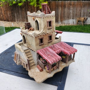 Desert Market 3D Print, Middle-East Merchant, Shop Building Terrain, Tabletop Miniature, D&D DnD, 28mm 32mm, TTRPG Model, Combat Playable