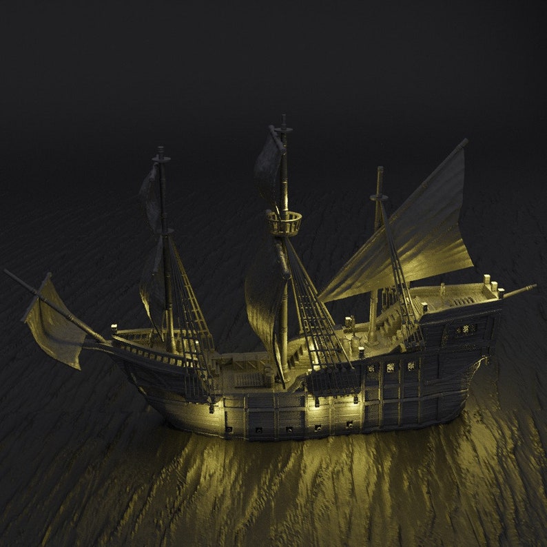 Merchant Ship 3D Print Carrack Boat Playable Building - Etsy