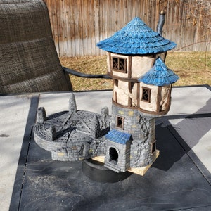 Abandoned Magician Tower 3D Print, Building Terrain, Tabletop Miniature, D&D DnD, Magic Wizard House Spire, Ritual, TTRPG Model, Combat Play