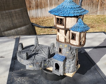 Abandoned Magician Tower 3D Print, Building Terrain, Tabletop Miniature, D&D DnD, Magic Wizard House Spire, Ritual, TTRPG Model, Combat Play