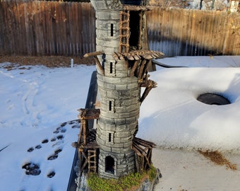 Corrupted Lookout Tower 3D Print, Ruin, Infested, Stone, Fort, Building Terrain, Tabletop Miniature, D&D DnD, TTRPG Model, Playable, Painted