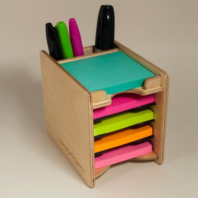 Sticky Notes Holder Pen Holder Sticky Notes 3x3 Etsy
