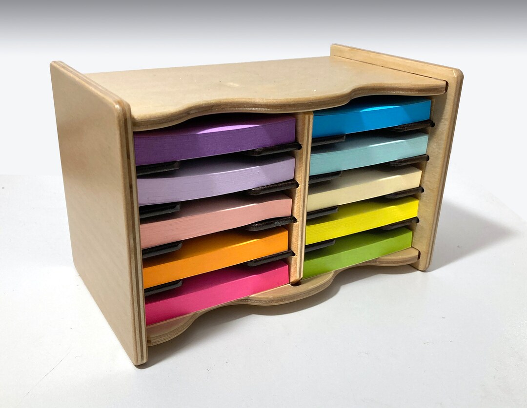 Sticky Notes Pad Holder for Ten 3x3 Pads Origami Paper Organizer Etsy